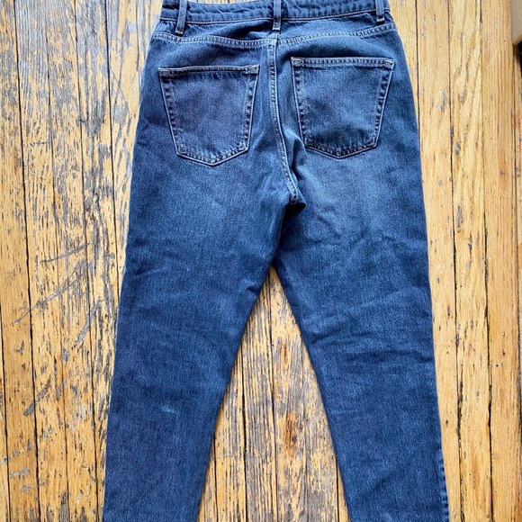 High Waisted Black “Mom” Jeans - Top Shop size 8 - Picture 2 of 3